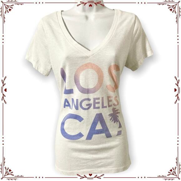 Old Navy M “Los Angeles” Vintage V-Neck Graphic Tee - Picture 1 of 11